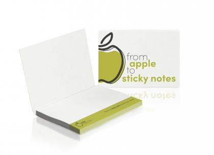 Sticky notes in apple paper softcover