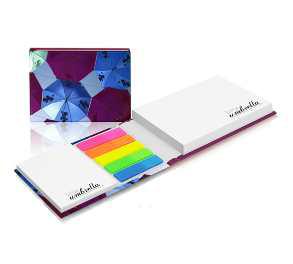 Sticky notes set in hardcover