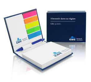 Sticky notes set in hardcover