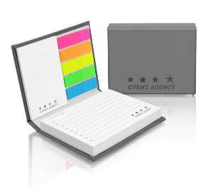 Sticky notes set in vinyl hardcover