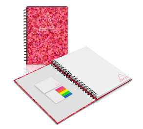 Wire-o sticky notes set in hardcover