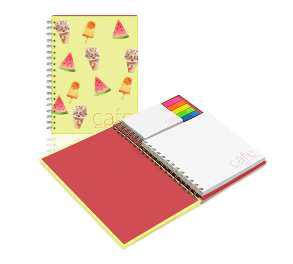 Wire-o sticky notes set in hardcover