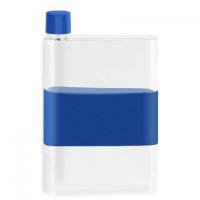 genie Note Bottle with Silicone Band - 420ml Transparent/Medium Blue