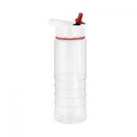 Tritan Pure Sports Water Bottle - 750ml Transparent/Red