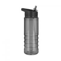 Tritan Pure Sports Water Bottle - 750ml Translucent Black/Black