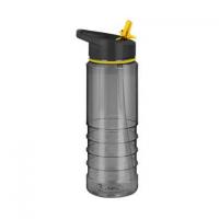 Tritan Pure Sports Water Bottle - 750ml Translucent Black/Yellow