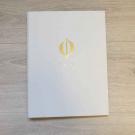 Paper Over Board Menu, Foil Blocked With Embossing