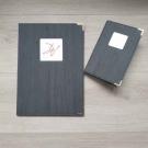 Woodgrain Look Menu And Bill Presenter With Aluminium Name Plate