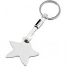 Key chain chrome. star-shaped PVC transp.