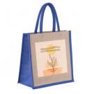 Cambridge Jute Shopper Bag Natural/Blue