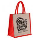 Cambridge Jute Shopper Bag Natural/Red