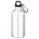 Action Aluminium Water Bottle with Carabiner Clip - 550ml White