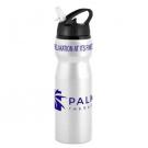 Nova Aluminium Water Bottle with Flip Sipper Lid - 750ml Silver