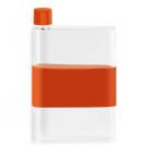 genie Note Bottle with Silicone Band - 420ml Transparent/Orange