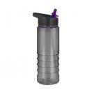 Tritan Pure Sports Water Bottle - 750ml Translucent Black/Purple