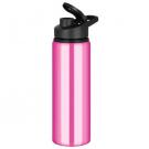 Tide Aluminium Water Bottle with Snap Cap Lid - 750ml Pink