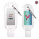 Hand Sanitiser Gel Bottle with Carabiner Clip