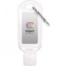 Hand Sanitiser Gel Bottle with Carabiner Clip - 50ml