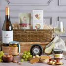 luxury white wine, cheese & quince hamper