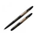 MATTE BLACK BULLET SPACE PEN WITH BLUE ORIGIN FEATHER LOGO & WRAP AROUND HEX DESIGN