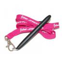 BULLET BLACK WITH D RING AND PINK FISHER LANYARD – f400b-jr/lpk
