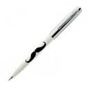 CAP-O-MATIC – CHROME CAP WHITE PLASTIC BARREL WITH MOUSTACHE IMAGE – FS775 Moustache