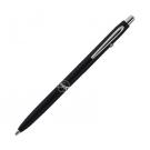 SHUTTLE SPACE PEN – MATTE BLACK WITH CHROME ACCENTS & WHITE NASA MEATBALL LOGO – fch4bc-nasamb