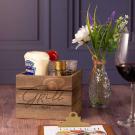 Rustic Mini Wooden Crate Condiment Holder