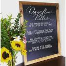 Framed Chalkboard Signage for Wedding Reception