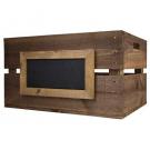 Wooden Planter Crate With Chalkboard