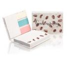 Sticky notes set in coffee paper hardcover