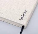 Mindnotes in textile hardcover Lino color, Lino nature