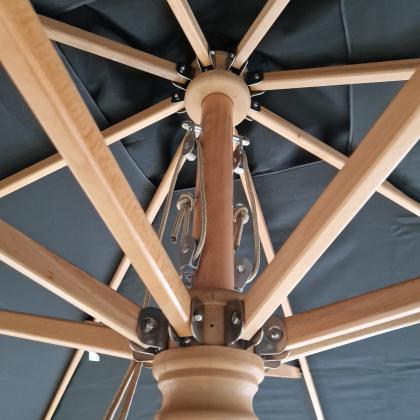 Printed Parasols: Premium Sustainable Certified Sustainably Sourced Beech Wood Eco Parasol - 4m x 4m Square Canopy