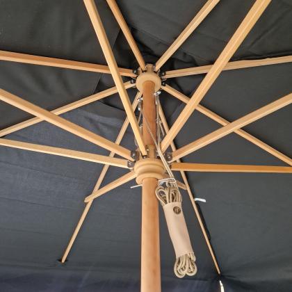 Printed Parasols: Premium Sustainable Certified Sustainably Sourced Beech Wood Eco Parasol - 3m x 3m Square Canopy