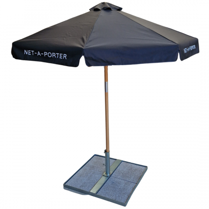 Printed Parasols: Premium Sustainable Certified Sustainably Sourced Beech Wood Eco Parasol - 2.5m Round Canopy