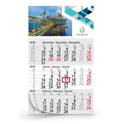 Multi Month Shipping Calendar - 3 Month 1 Pad