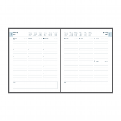 Collins Desk Quarto Week to View Business Diary with Appointments