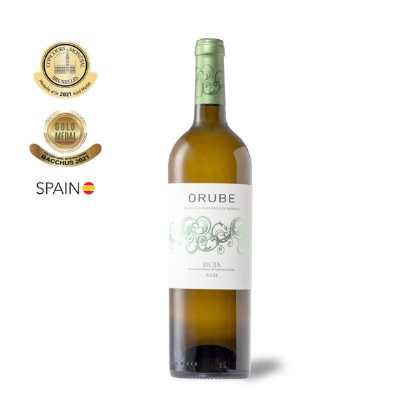 Bottle of White Wine Orube