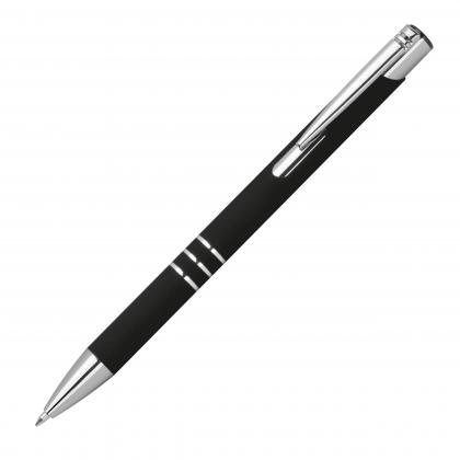 Pen with rubberised surface