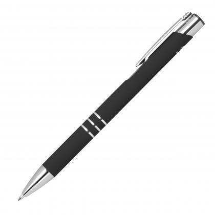 Pen with rubberised surface