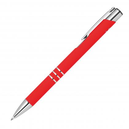 Pen with rubberised surface