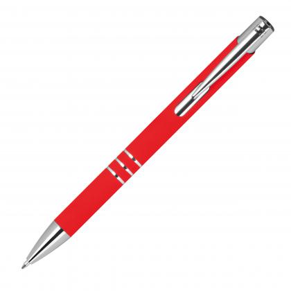 Pen with rubberised surface