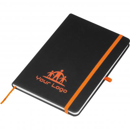 A5 notebook with coloured engraving