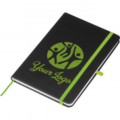 A5 notebook with coloured engraving