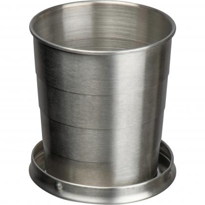 Foldable stainless steel drinking cup