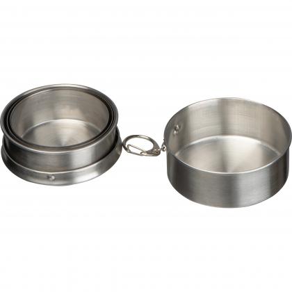 Foldable stainless steel drinking cup