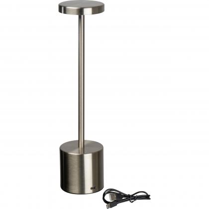Stainless steel table lamp with rechargeable battery