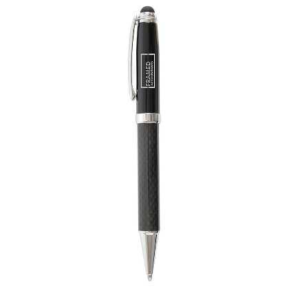 Carbon Fibre Soft Stylus Ball Pen   (24124)