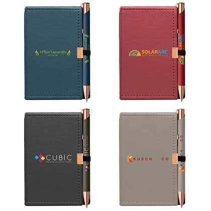 Note Caddy & Crosby Rose Gold Pen   (24210)