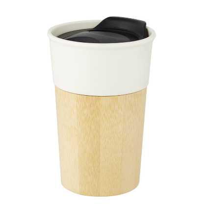 Picture of Pereira 320ml porcelainmug with bamboo outer wall